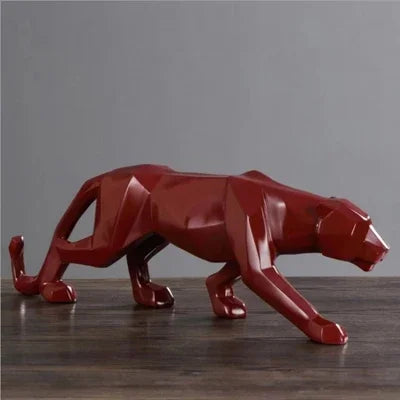 Escultura Pantera Geométrica