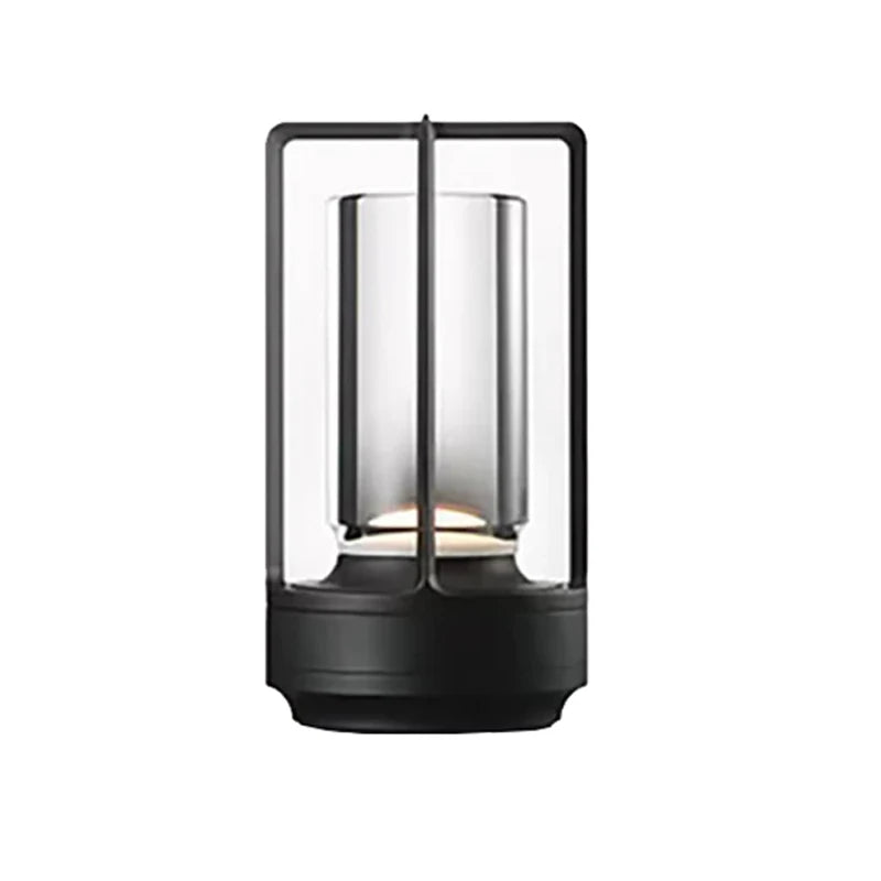Luminária Recarregável em Alumínio e Cristal