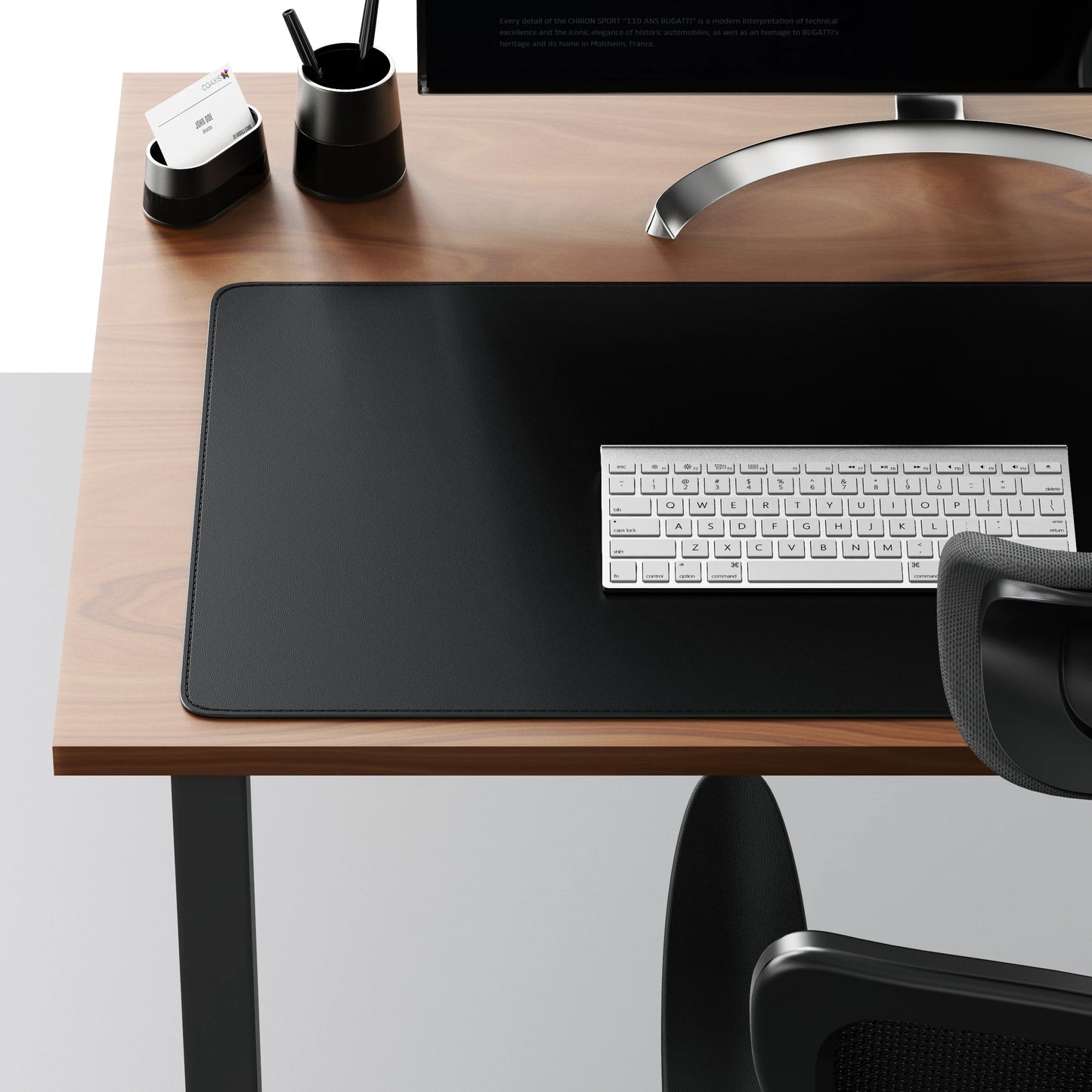 Desk Pad de Couro Dupla Face com Verso em Cortiça