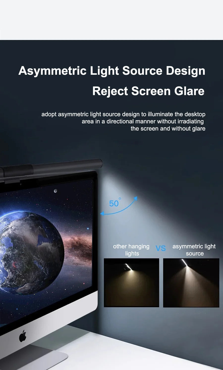 Screen Hanging Light 30CM CCT Touch Dimmable Monitor Notebook Computer LED Monitor Light for Computer Study LED Table Lamp