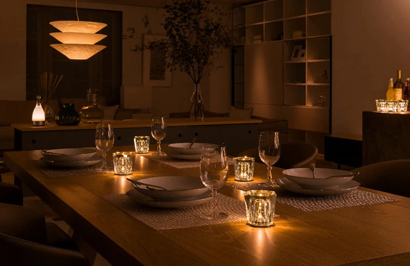 Luminária Recarregável em Alumínio e Cristal