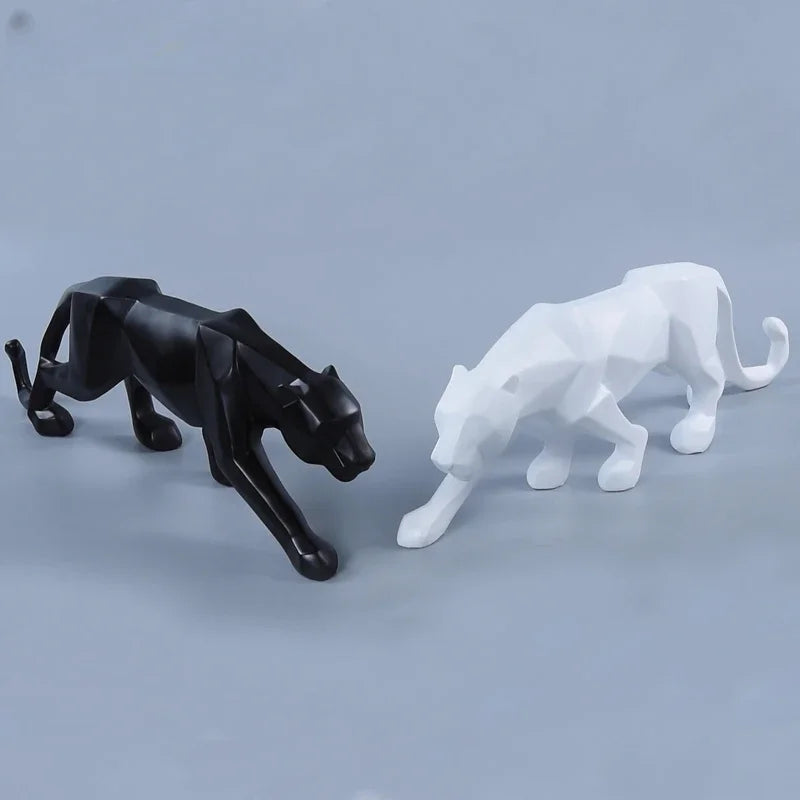 Escultura Pantera Geométrica