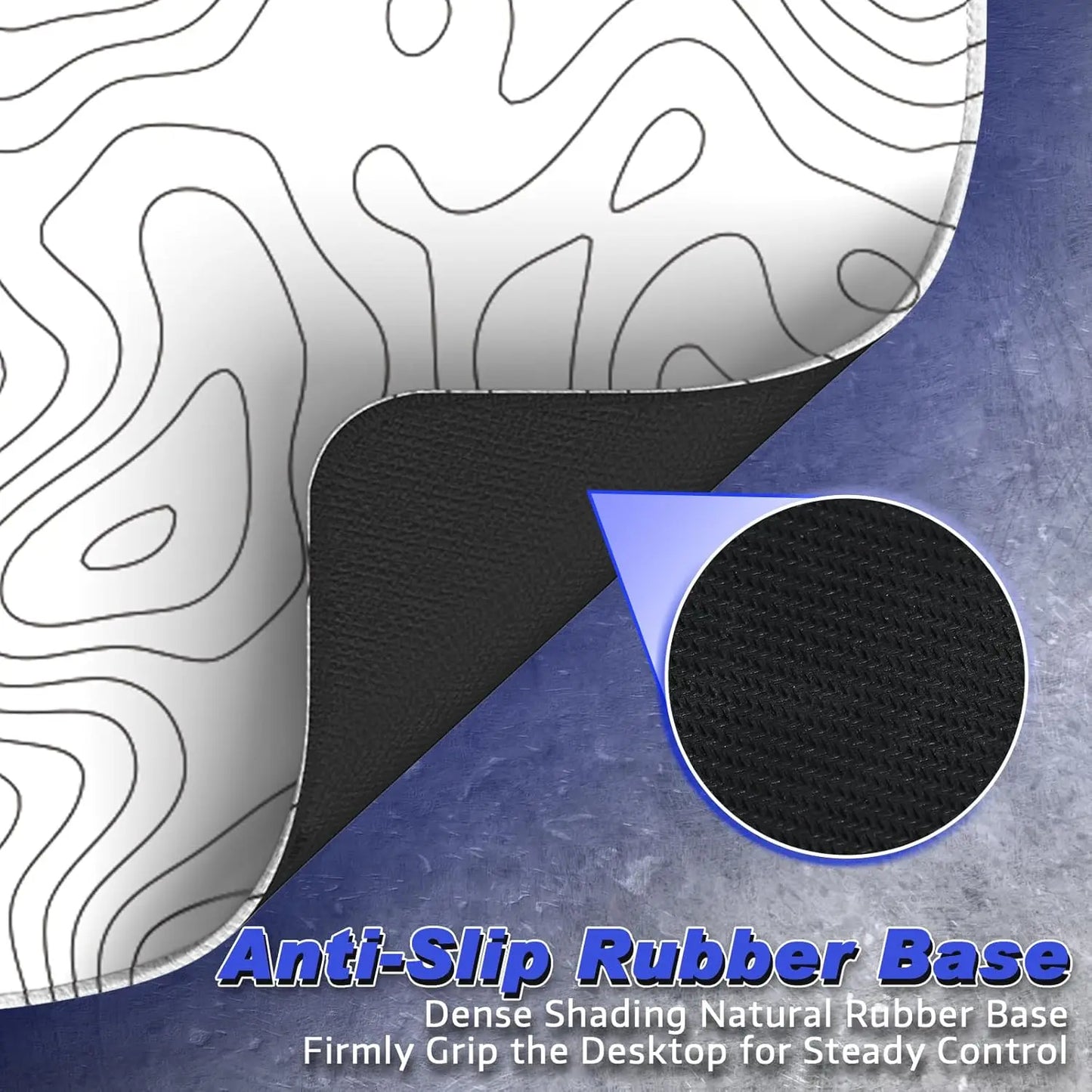 ATTACK SHARK CM02 eSports Gaming Mouse Pad, Water Resistant Coating Large Mouse Mat, Heavy Textured Smooth Control Surface