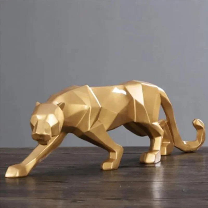 Escultura Pantera Geométrica