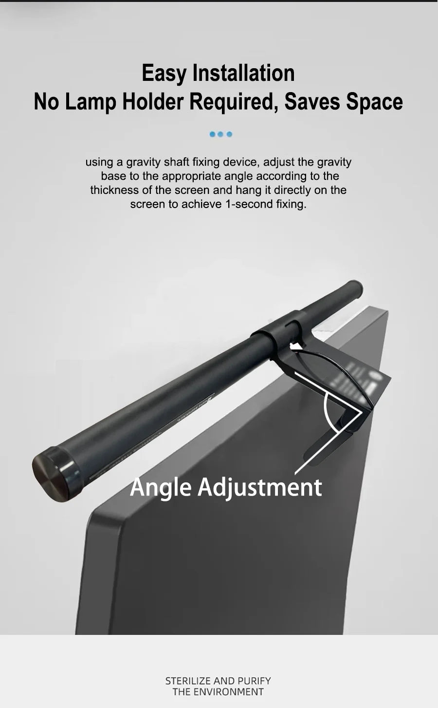Screen Hanging Light 30CM CCT Touch Dimmable Monitor Notebook Computer LED Monitor Light for Computer Study LED Table Lamp